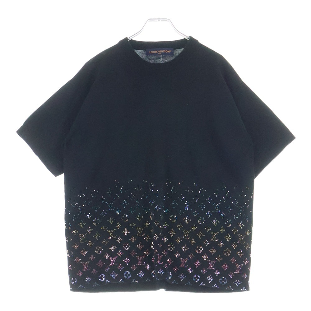 LOUIS VUITTON(ルイヴィトン) 25AW モノグラム グラディエント エンベリッシュド半袖Tシャツ カットソーブラック RM252MV AUR HTN03W