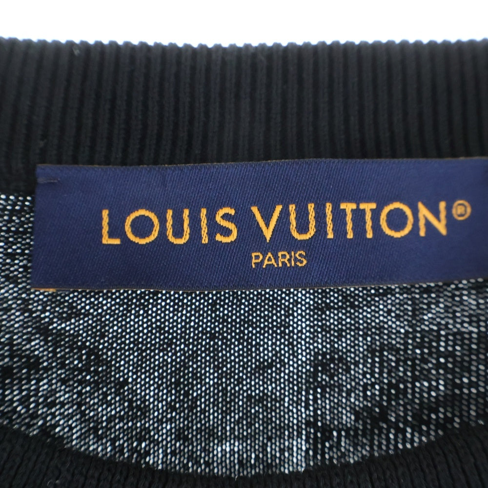 LOUIS VUITTON(ルイヴィトン) 25AW モノグラム グラディエント エンベリッシュド半袖Tシャツ カットソーブラック RM252MV AUR HTN03W