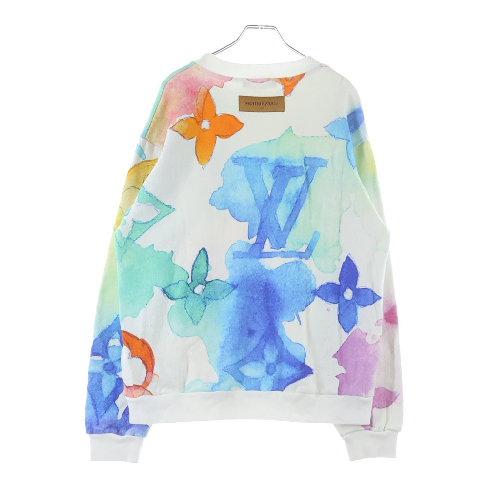 LOUIS VUITTON(ルイヴィトン) 21SS モノグラムウォーターカラージャイアントクルーネックスウェット モノグラムプリント トレーナー ホワイト RM211V AU4 HLY02W