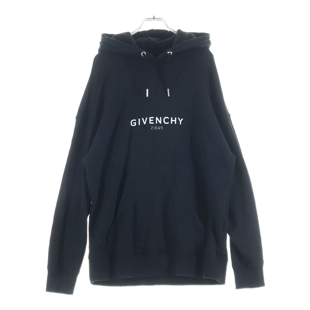 GIVENCHY(ジバンシィ) ロゴプリント プルオーバースウェットパーカー フーディー ブラック