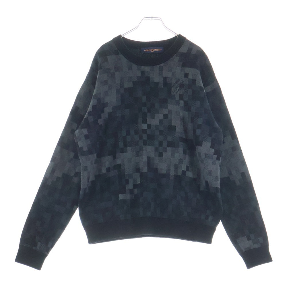 LOUIS VUITTON(ルイヴィトン) 25SS LV Vers Damoflage Jacquard Pullover ダミエ セーター グレー RM251Q AUR HQN72W