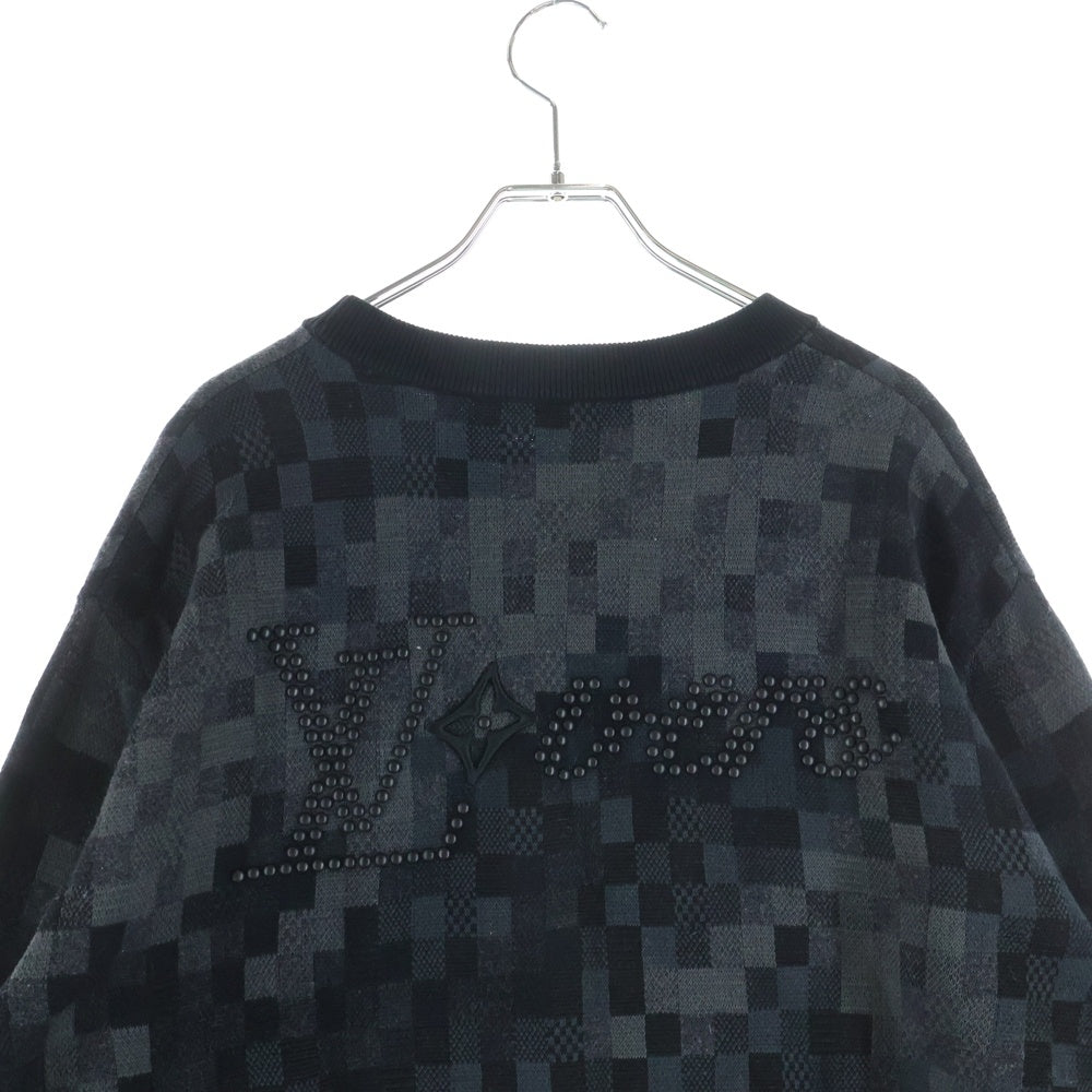 LOUIS VUITTON(ルイヴィトン) 25SS LV Vers Damoflage Jacquard Pullover ダミエ セーター グレー RM251Q AUR HQN72W