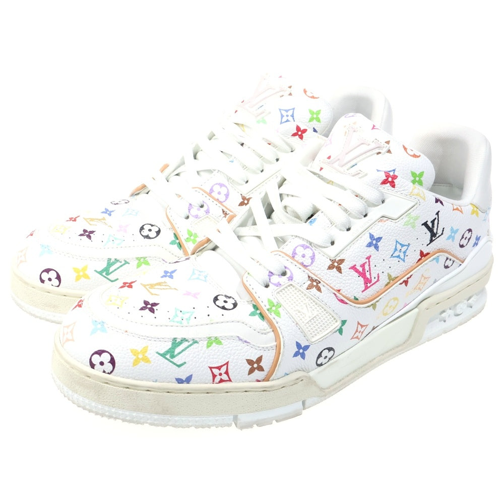 LOUIS VUITTON(ルイヴィトン) ×TM LV トレイナー モノグラム マルチカラー レザー レースアップ ローカットシューズ スニーカー ホワイト 1AJQC4