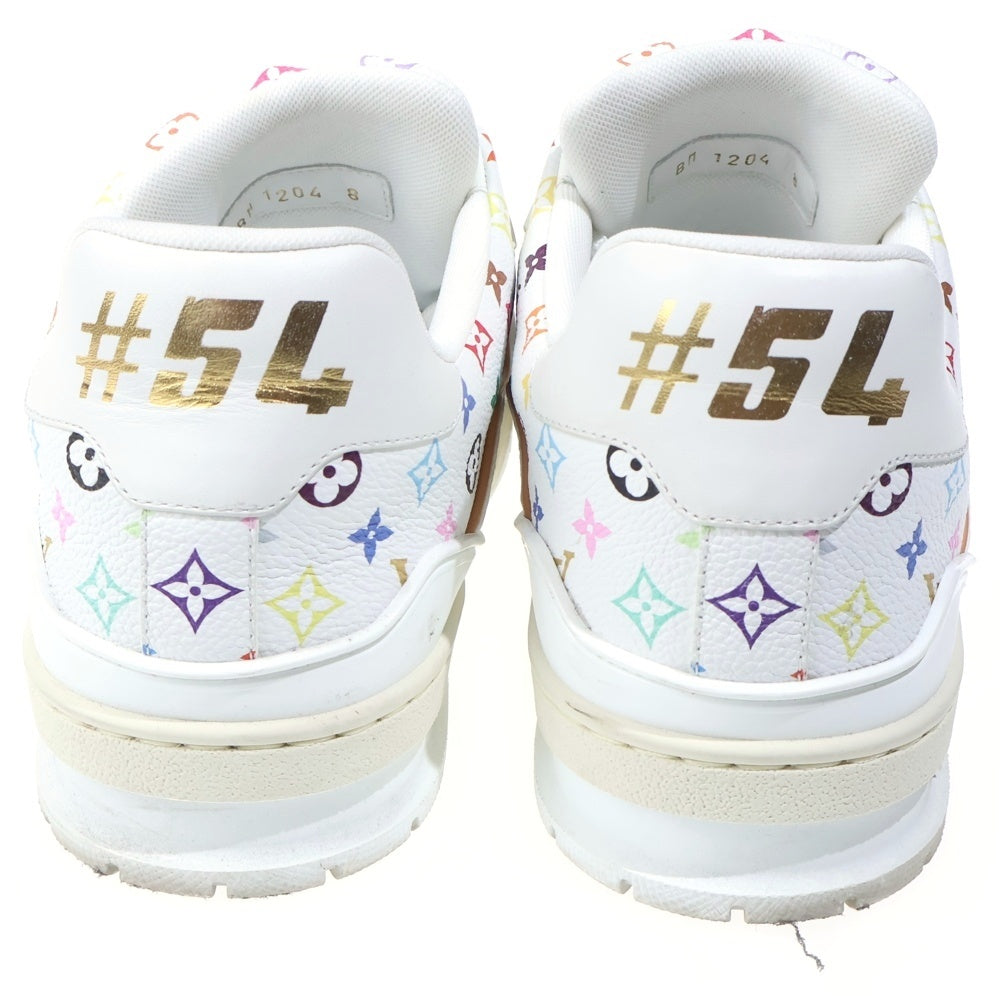 LOUIS VUITTON(ルイヴィトン) ×TM LV トレイナー モノグラム マルチカラー レザー レースアップ ローカットシューズ スニーカー ホワイト 1AJQC4