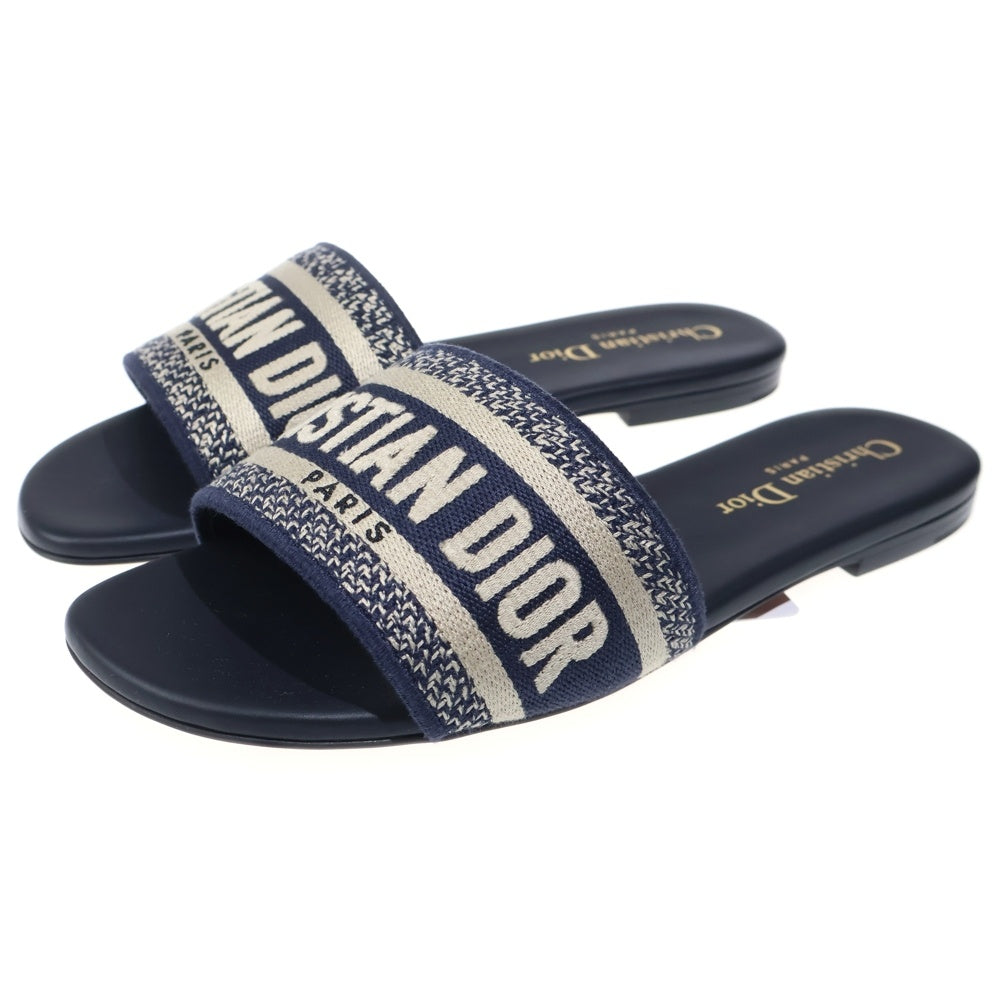 DIOR(ディオール) 26SS Dway スライド エンブロイダリー サンダル シューズ ミュール ネイビー KCQ166ERC_S56B レディース