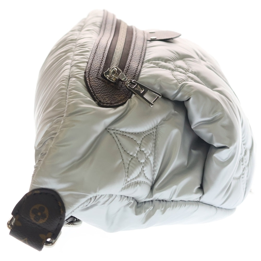 LOUIS VUITTON(ルイヴィトン) LVピロー マキシ バムバッグ リサイクルメタリックナイロン モノグラム ボディ ウエストバッグ シルバー金具 シルバー/ブラウン M20971