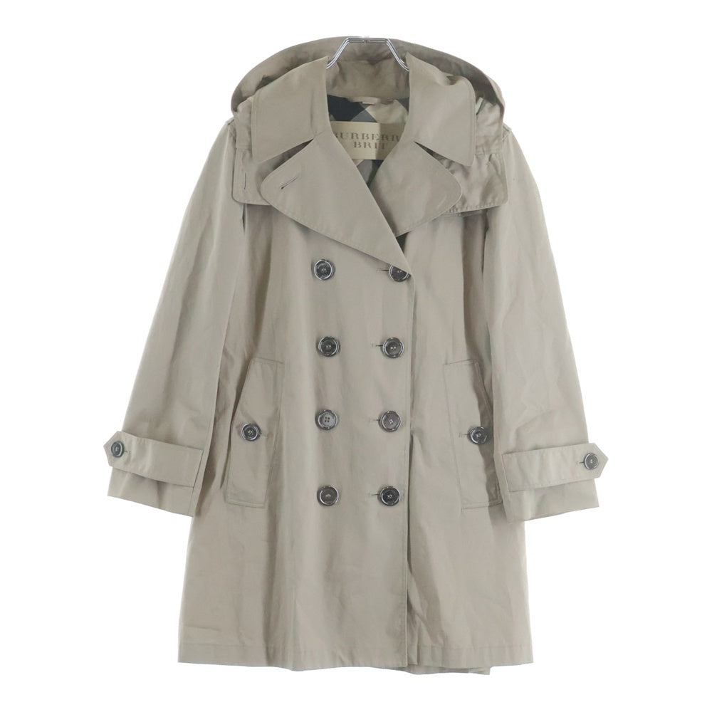 BURBERRY BRIT(バーバリー ブリット) コットン ダブルブレスト トレンチコート ベージュ レディース