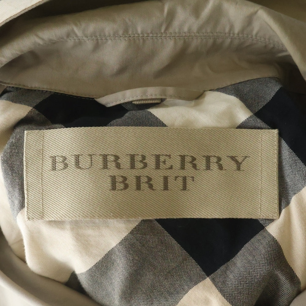 BURBERRY BRIT(バーバリー ブリット) コットン ダブルブレスト トレンチコート ベージュ レディース