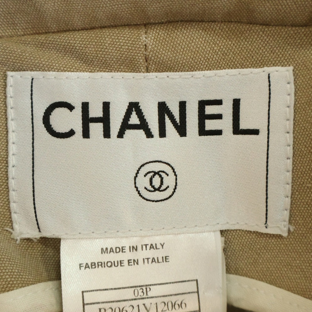 CHANEL(シャネル) コットンジップアップ ジャケット ベージュ P20621V12066 レディース