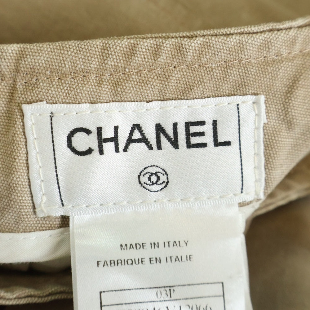 CHANEL(シャネル) コットンタイトスカート ベージュ レディース