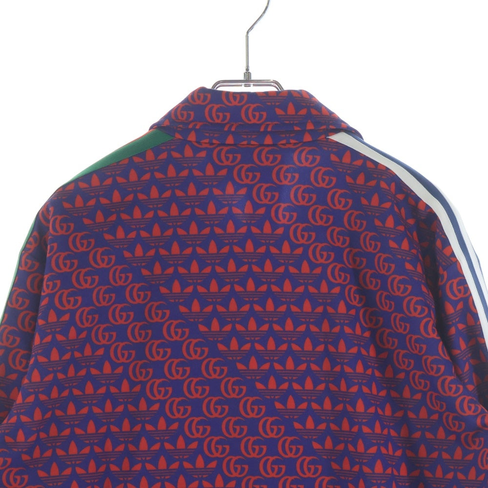 GUCCI(グッチ) 22SS GUCCI × adidas Double G and Trefoil Print Zip Up Jacket アディダス ダブルGアンドトレフォイルプリント ジップアップトラックジャケット 692112 XJEKV