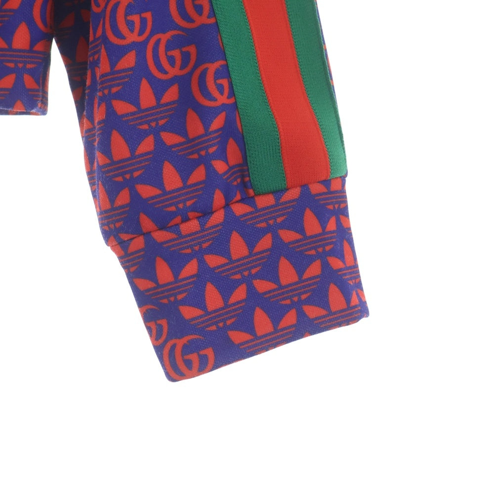 GUCCI(グッチ) 22SS GUCCI × adidas Double G and Trefoil Print Zip Up Jacket アディダス ダブルGアンドトレフォイルプリント ジップアップトラックジャケット 692112 XJEKV