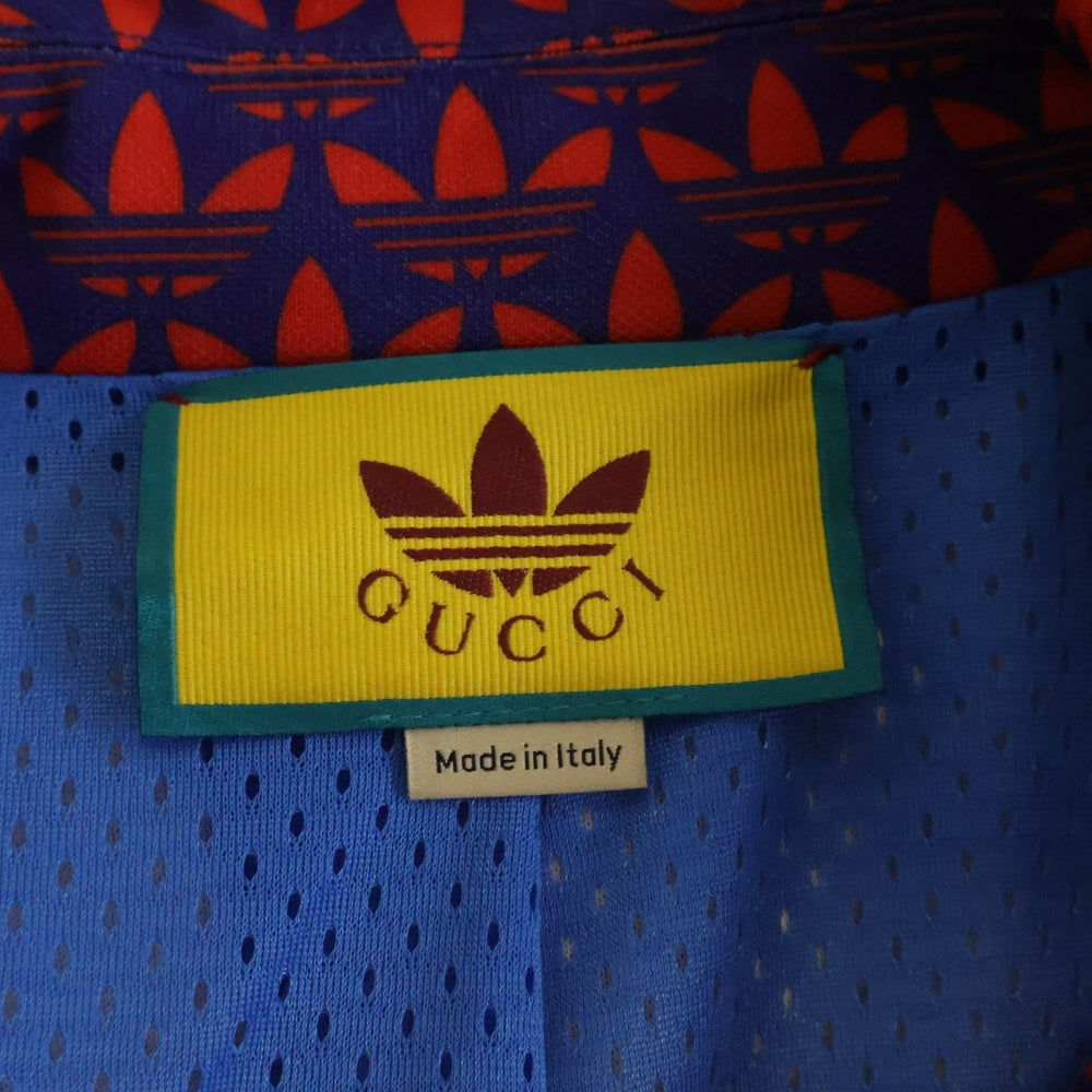 GUCCI(グッチ) 22SS GUCCI × adidas Double G and Trefoil Print Zip Up Jacket アディダス ダブルGアンドトレフォイルプリント ジップアップトラックジャケット 692112 XJEKV
