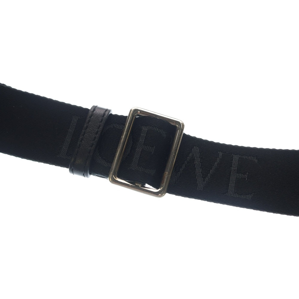 LOEWE(ロエベ) コンバーチブル スリング ウエストバッグ ボディバッグ ショルダーバッグ ブラック レザー シルバー金具