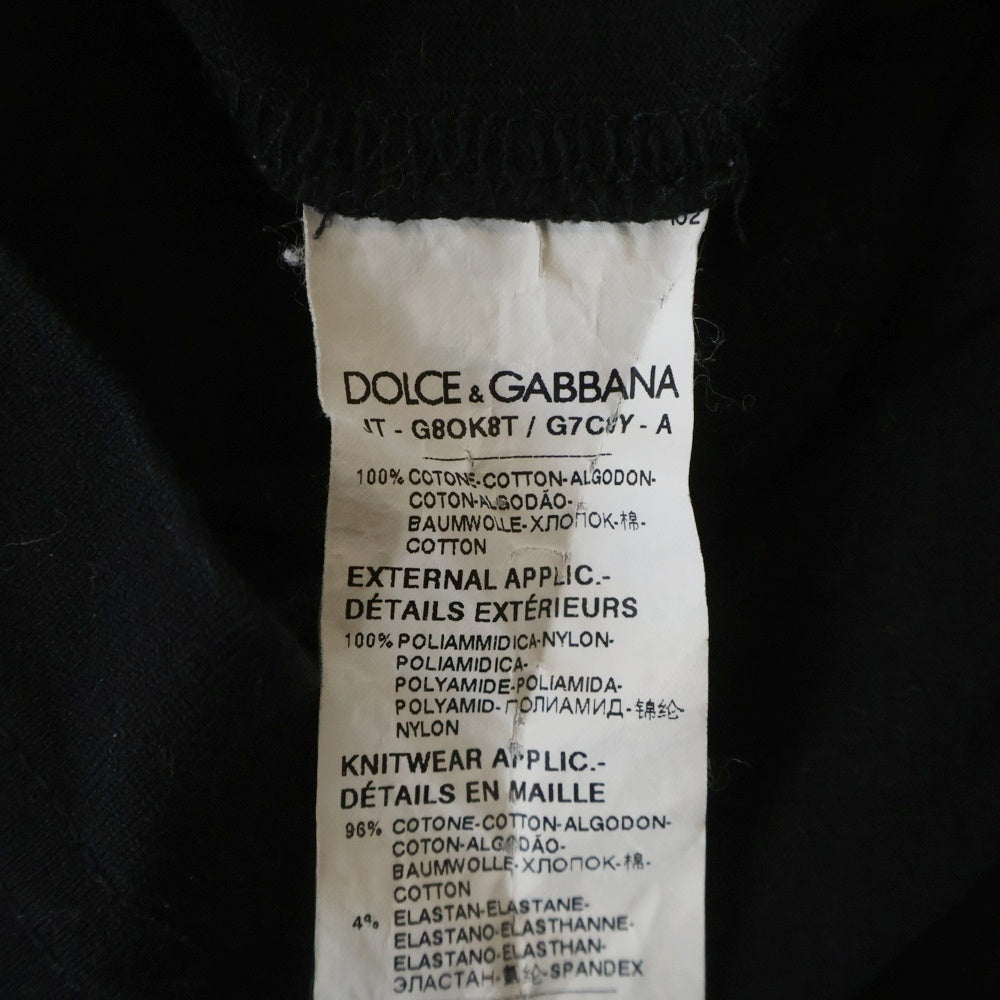 DOLCE & GABBANA(ドルチェアンドガッバーナ) ミラノ紋章デザイン 半袖Tシャツ ブラック