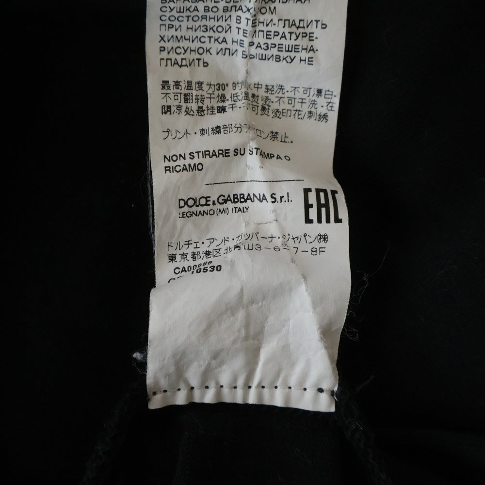 DOLCE & GABBANA(ドルチェアンドガッバーナ) ミラノ紋章デザイン 半袖Tシャツ ブラック
