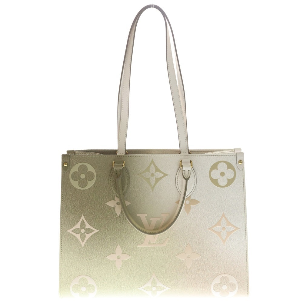 LOUIS VUITTON(ルイヴィトン) モノグラムスプリングインザシティ オンザゴー MM ハンドバッグ トートバッグ ライトグリーン レザー M20510 ゴールド金具 レディース