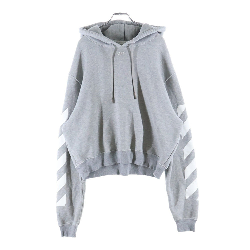 OFF-WHITE(オフホワイト) ロゴプリント プルオーバー スウェットパーカー フーディー グレー OWBB016R19403069 レディース