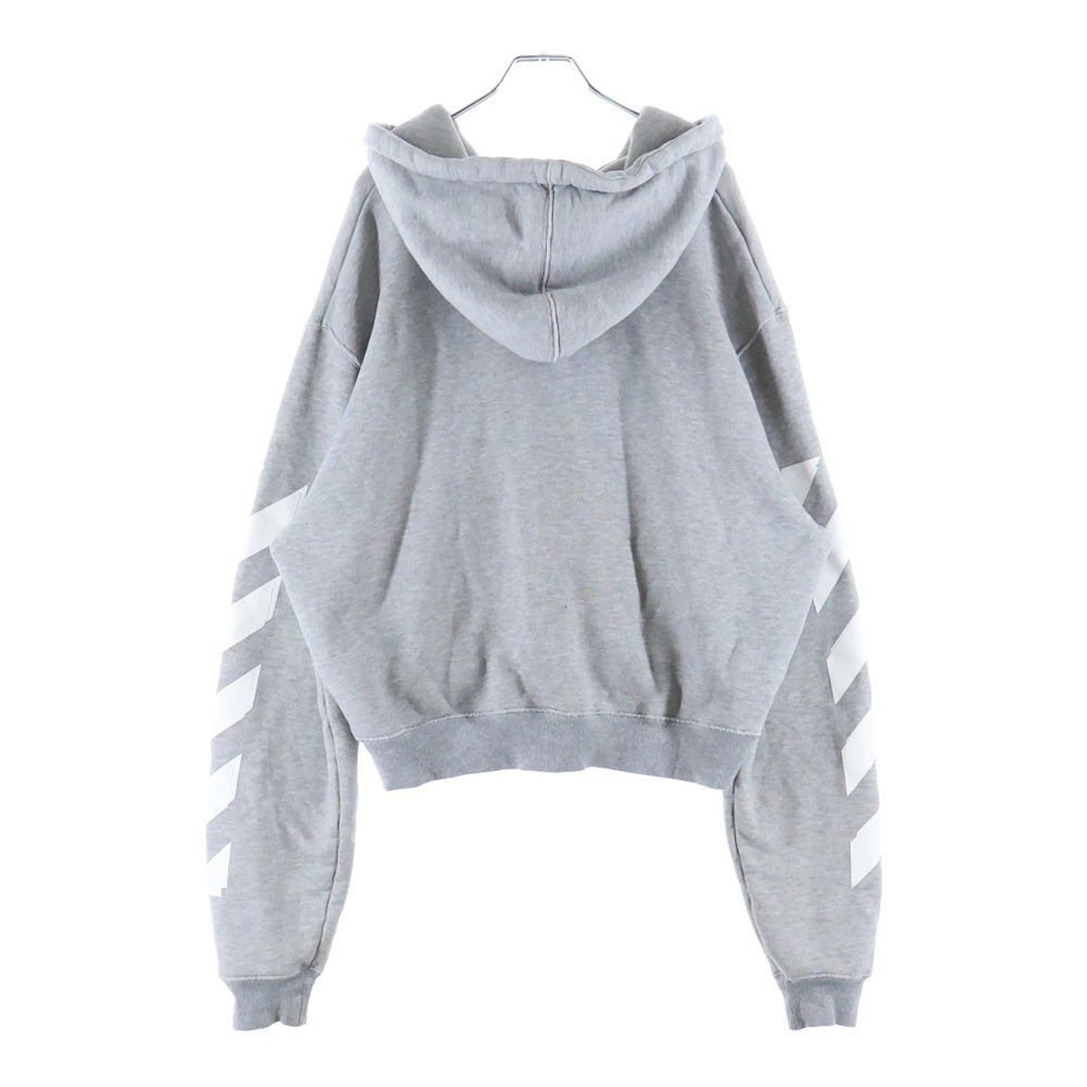 OFF-WHITE(オフホワイト) ロゴプリント プルオーバー スウェットパーカー フーディー グレー OWBB016R19403069 レディース