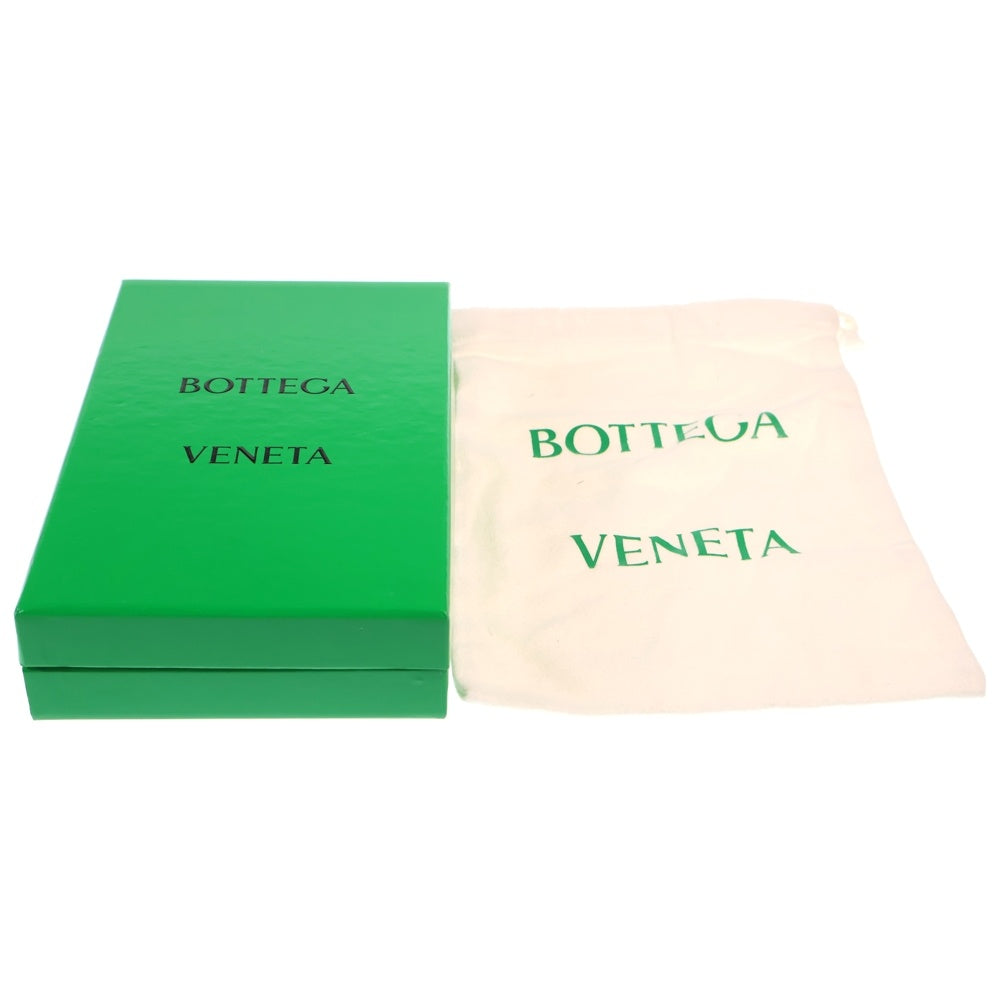 BOTTEGA VENETA(ボッテガヴェネタ) イントレチャート ラウンドファスナー ロングウォレット カードケース 長財布 ブラック レザー シルバー金具