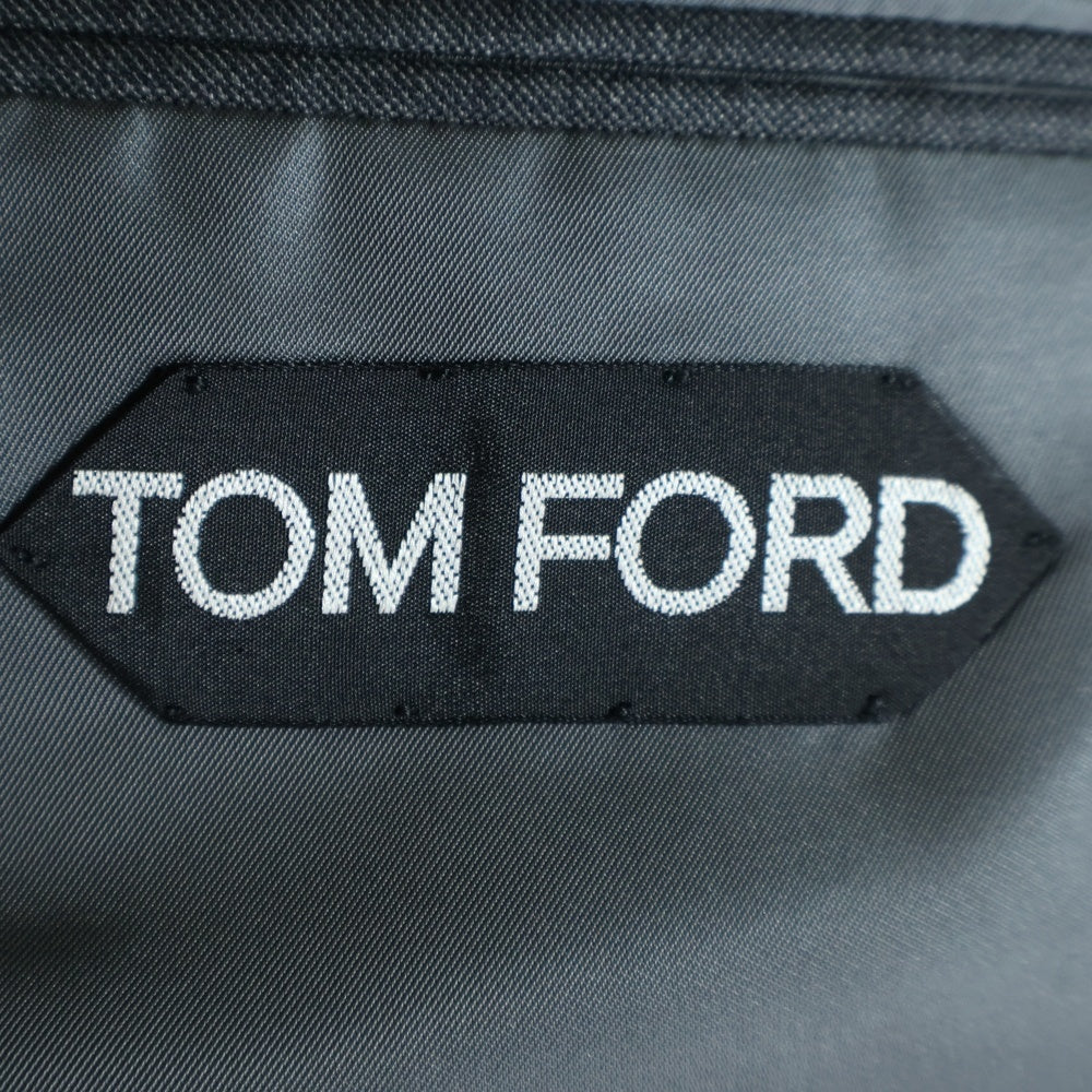 TOM FORD(トムフォード) セットアップ スーツ 3ピース ウール 2B テーラードジャケット ベスト スラックスパンツ グレー T22R01 31AL43
