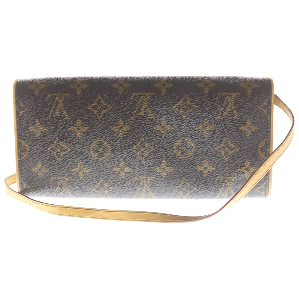 LOUIS VUITTON(ルイヴィトン) ポシェットツインPMモノグラム PVC レザー ショルダーバッグ ブラウン M51854 レディース