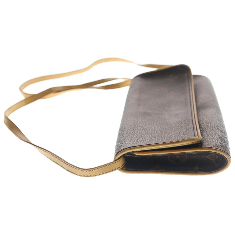 LOUIS VUITTON(ルイヴィトン) ポシェットツインPMモノグラム PVC レザー ショルダーバッグ ブラウン M51854 レディース