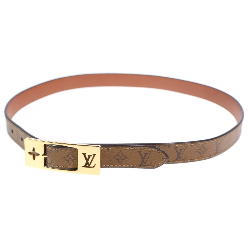 LOUIS VUITTON(ルイヴィトン) モノグラムリバース LVデュオ 18MM レザー ベルト ブラウン M8369 ゴールド金具 レディース