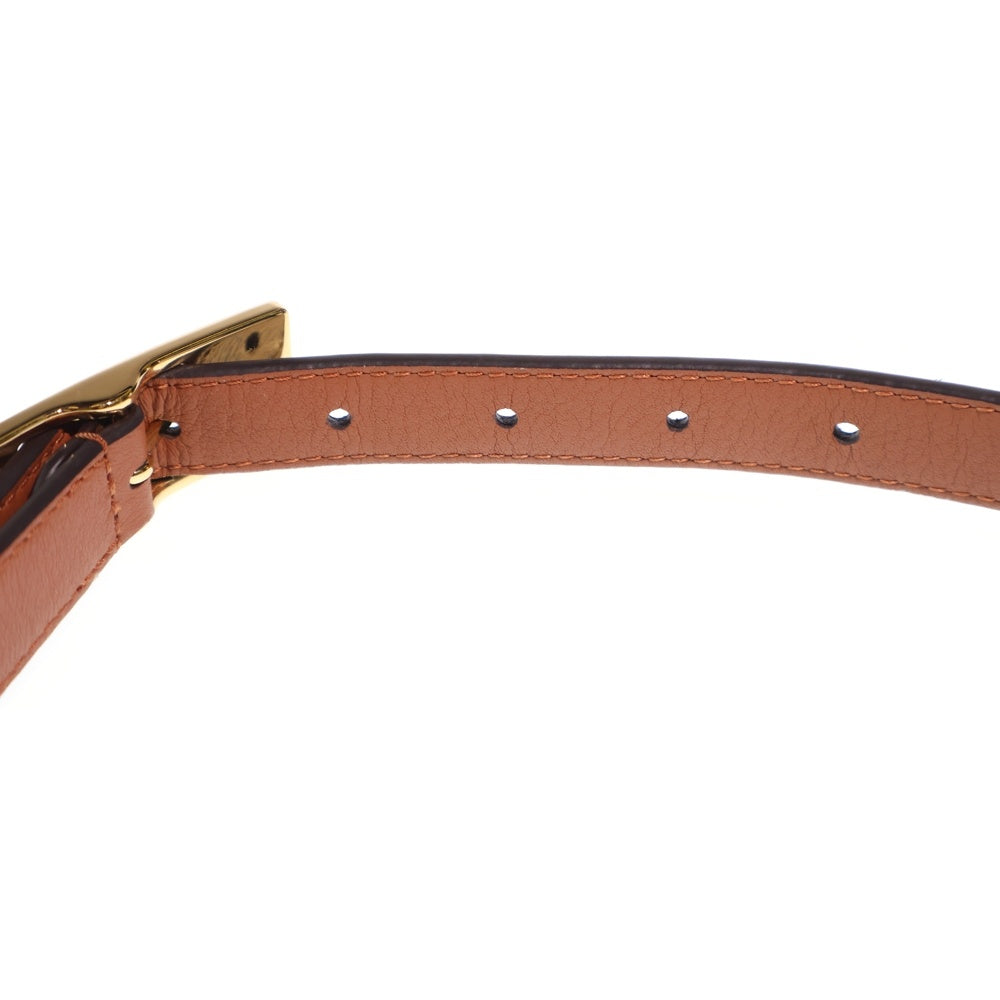 LOUIS VUITTON(ルイヴィトン) モノグラムリバース LVデュオ 18MM レザー ベルト ブラウン M8369 ゴールド金具 レディース