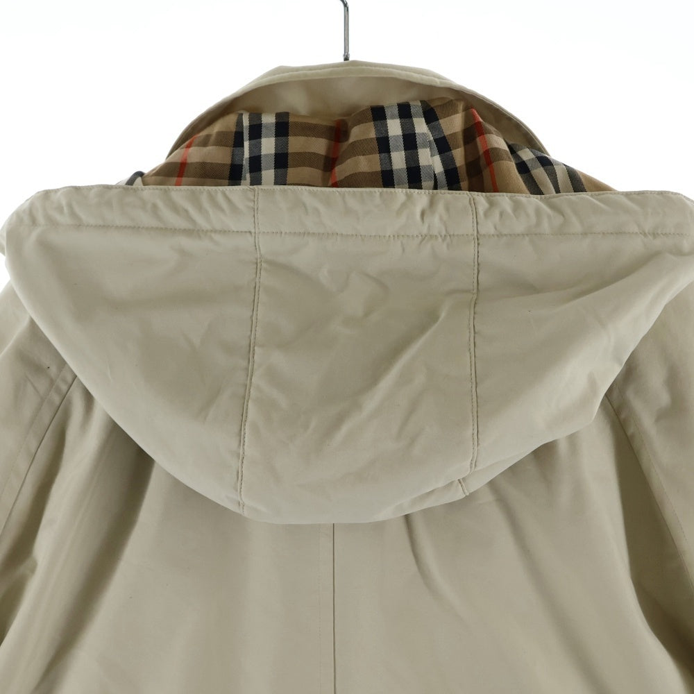 BURBERRYS(バーバリーズ) 裏地ノバチェック総柄ダウンライナー付き フーデッド ジップアップ コート ベージュ