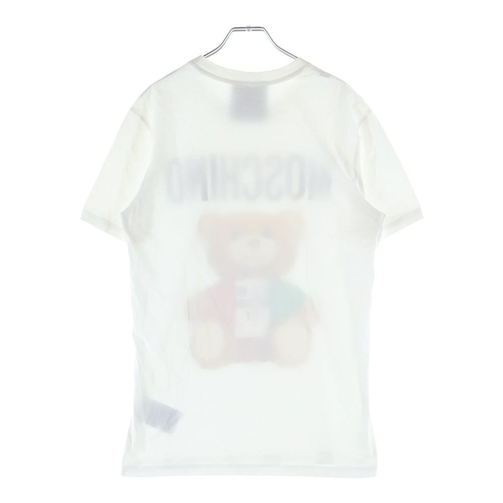 MOSCHINO(モスキーノ) 21SS テディベアプリント クルーネック 半袖 Tシャツ カットソー ホワイト 211ZPV07202040 レディース