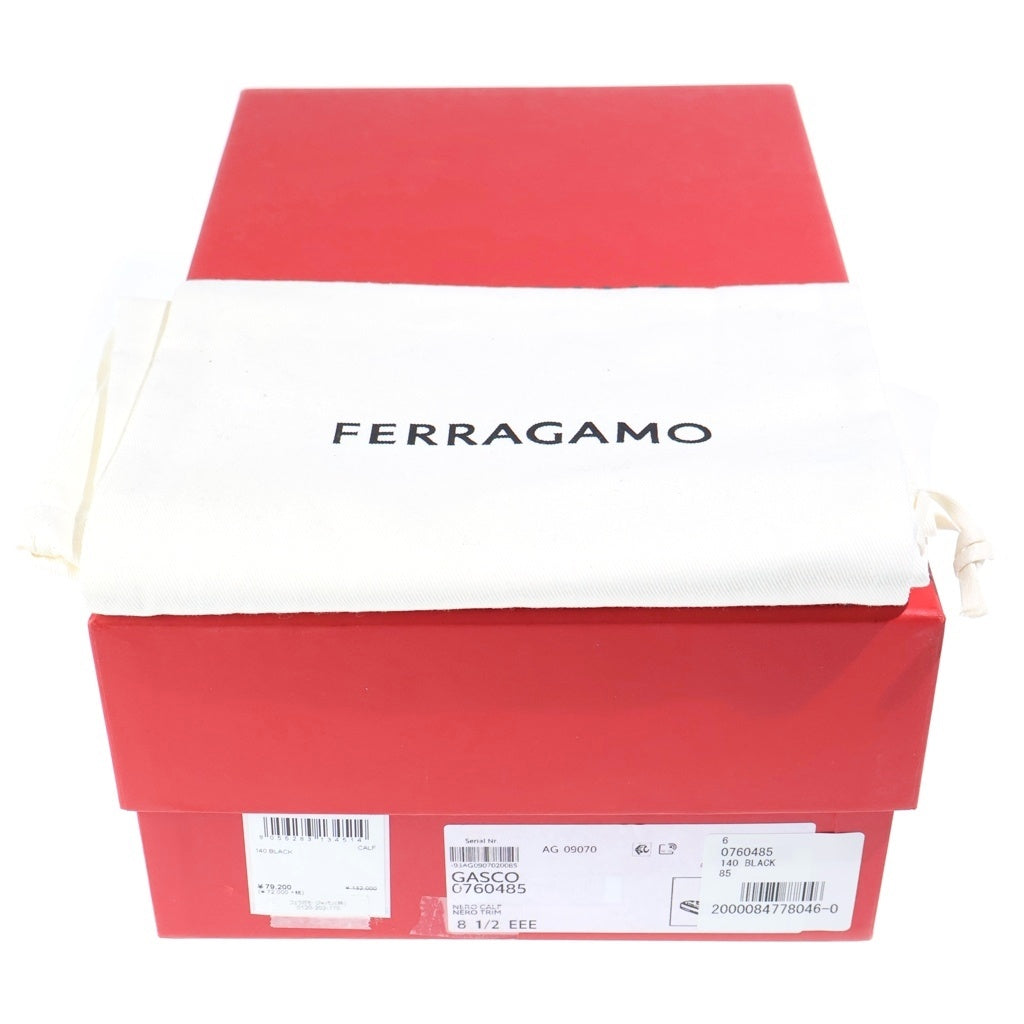 FERRAGAMO(フェラガモ) ミュール ブラック レザー スリッポン 0760485