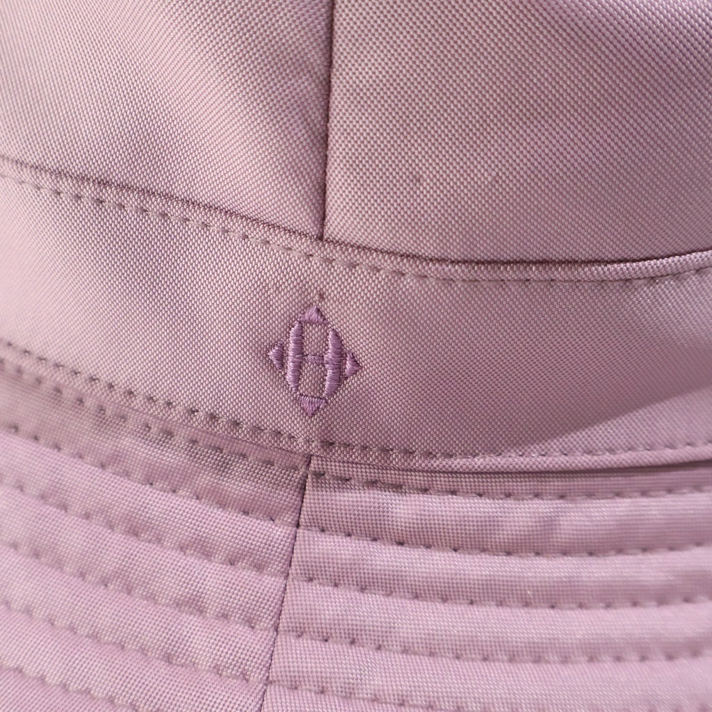 HERMES(エルメス) バケットハット パイピング バイカラー パープル ポリエステル×レザー