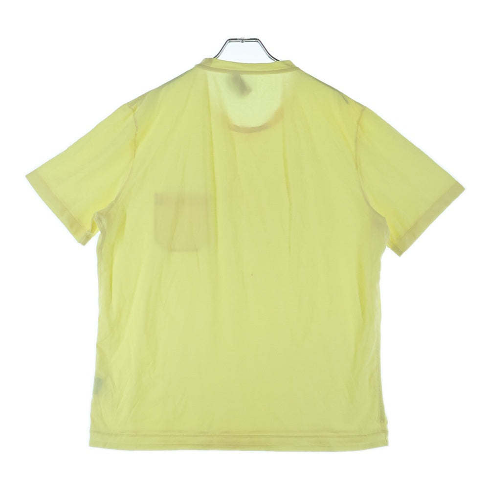 HERMES(エルメス) ステッチデザイン クルーネック 半袖Tシャツ カットソー イエロー