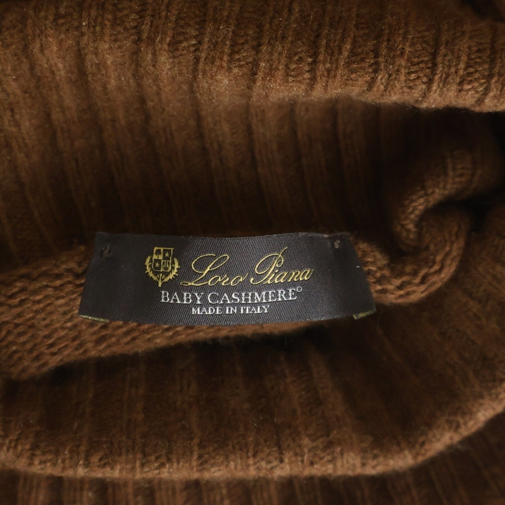 Loro Piana(ロロピアーナ) タートルネックセーター ブラウン カシミヤ