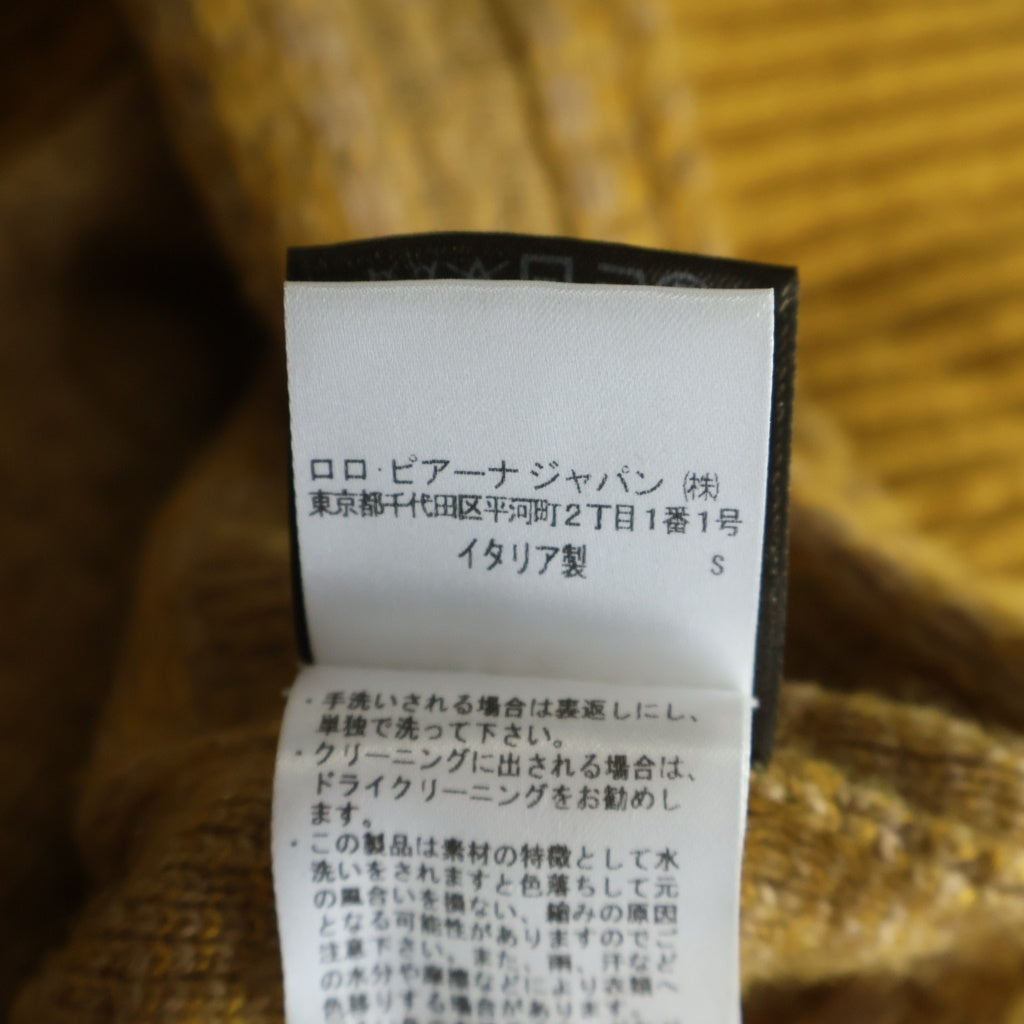 Loro Piana(ロロピアーナ) タートルネックセーター ノルディック柄 マスタード イエロー カシミヤ×シルク