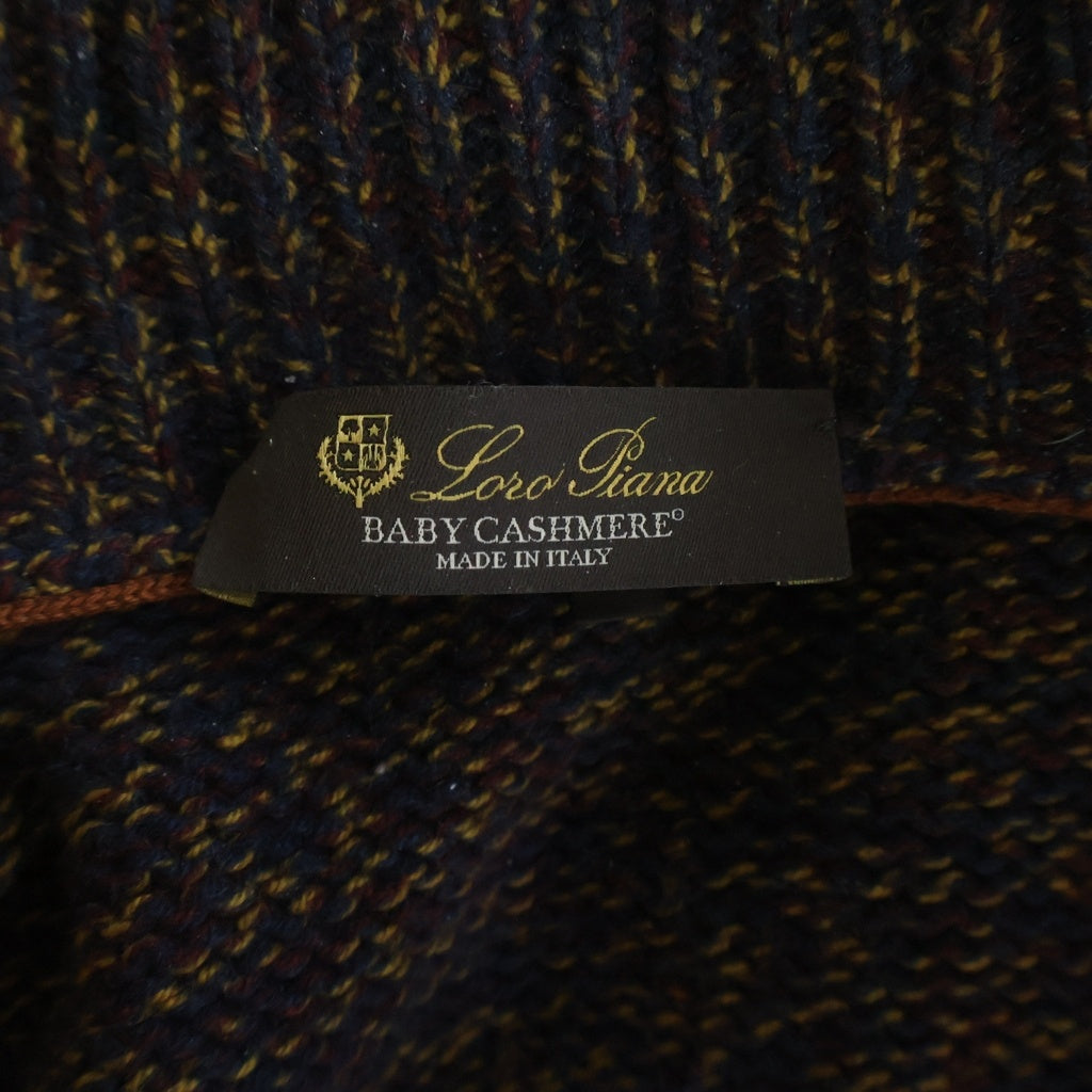 Loro Piana(ロロピアーナ) カシミヤ ドライバーズニット ネイビー