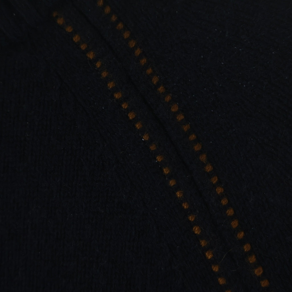 Loro Piana(ロロピアーナ) ラグランスリーブ バイカラーセーター ネイビー カシミヤ