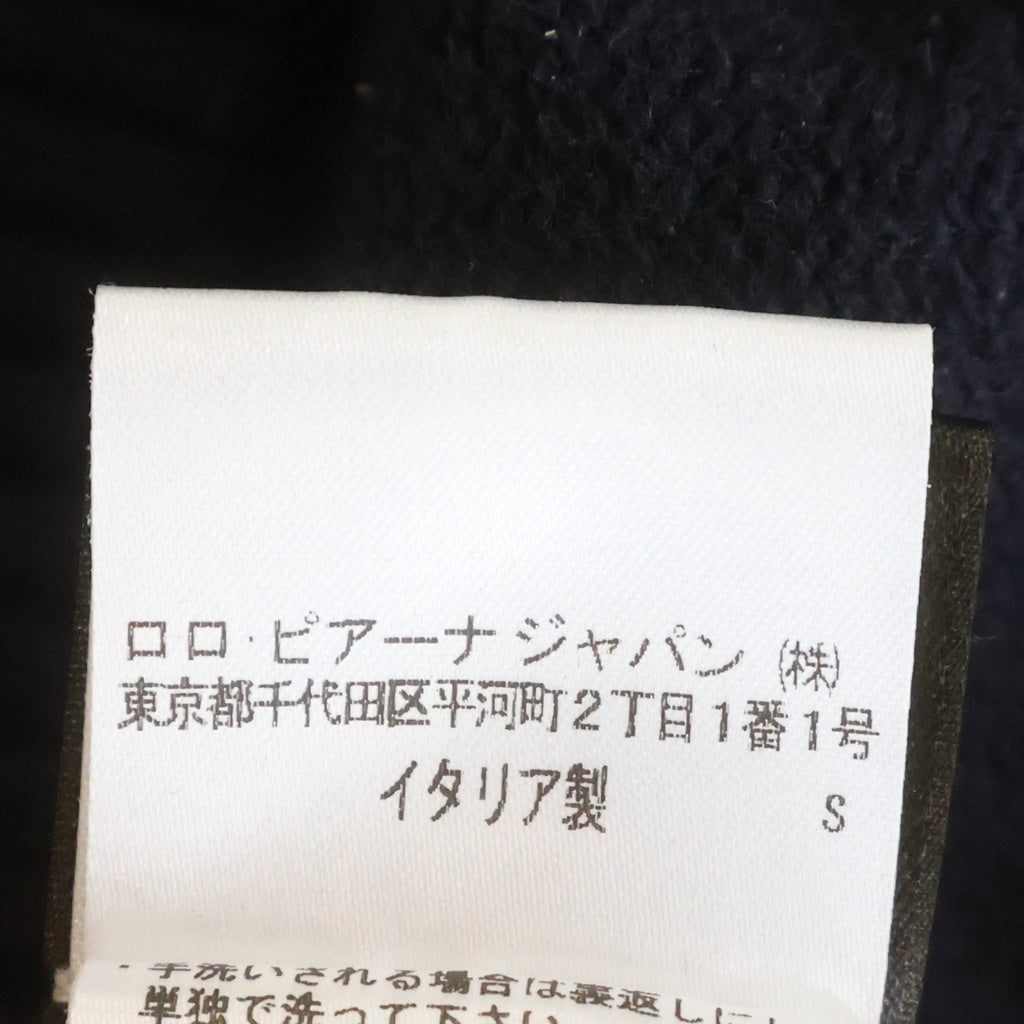 Loro Piana(ロロピアーナ) ラグランスリーブ バイカラーセーター ネイビー カシミヤ