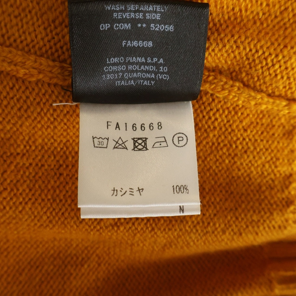 Loro Piana(ロロピアーナ) タートルネックセーター オレンジ カシミヤ×シルク