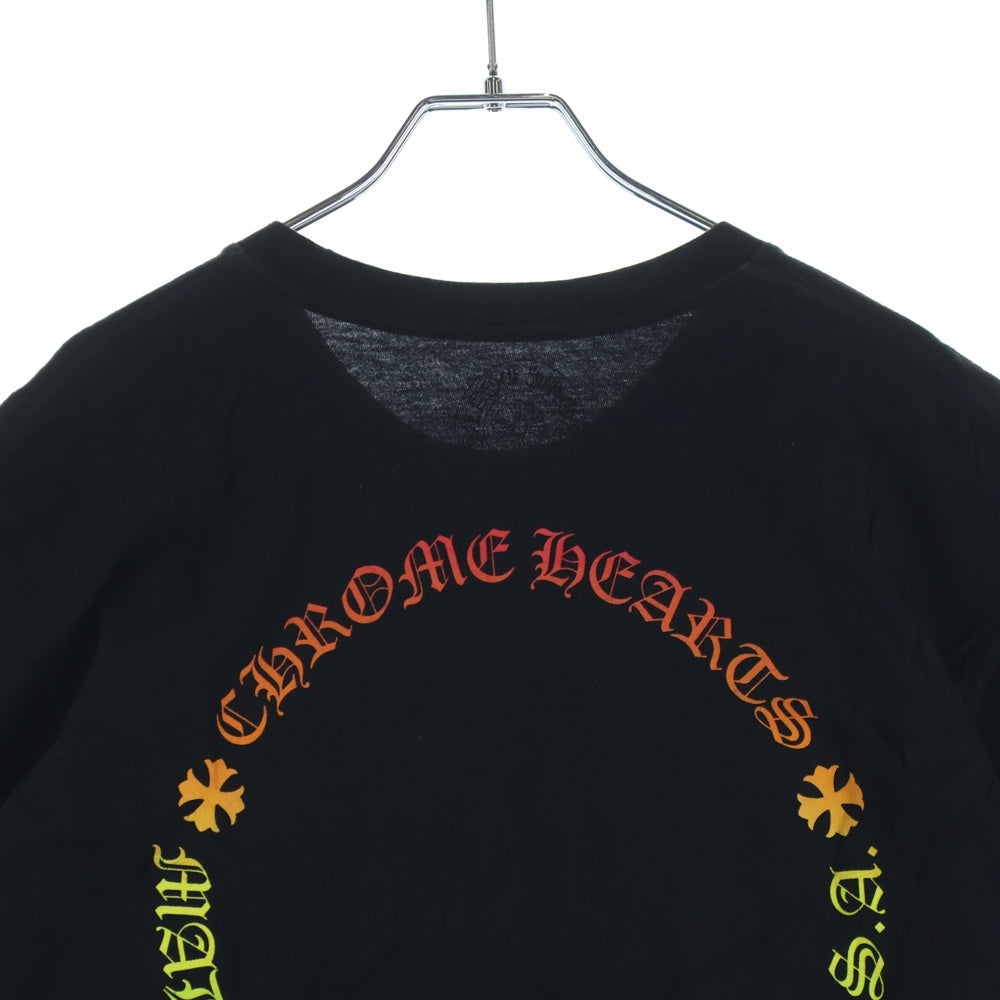 CHROME HEARTS(クロムハーツ) ■GRAD CIRCLE LOGO グラデーションサークルロゴプリント 半袖Tシャツ ブラック コットン