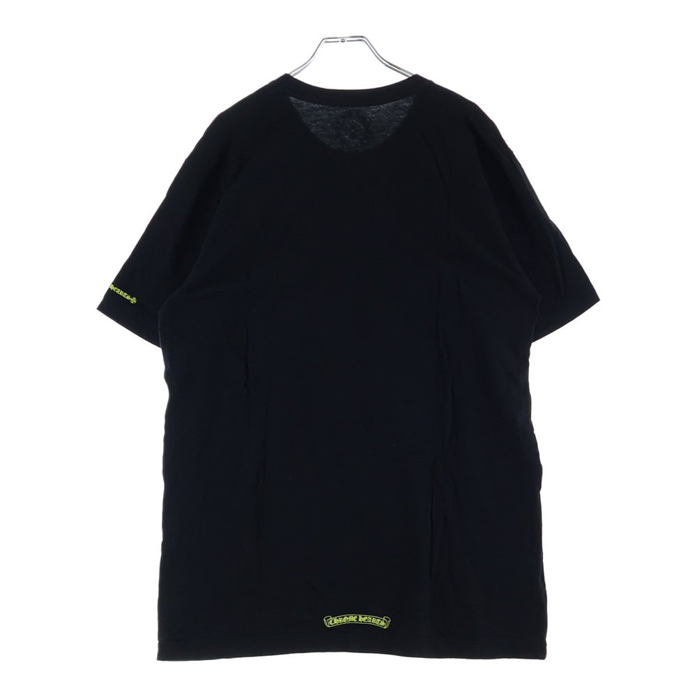 CHROME HEARTS(クロムハーツ) ■ NECK LOGO ネックロゴ 半袖Tシャツ ブラック/イエロー コットン