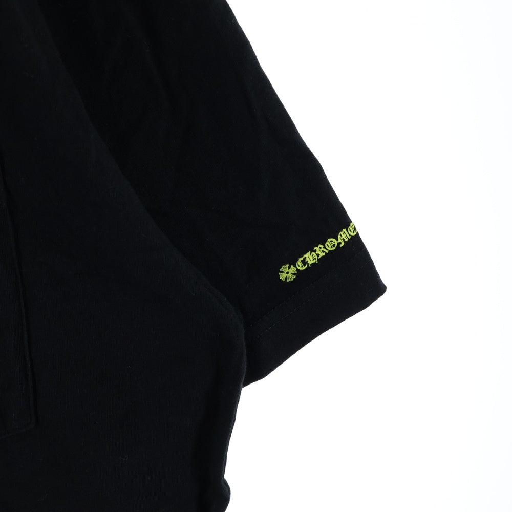 CHROME HEARTS(クロムハーツ) ■ NECK LOGO ネックロゴ 半袖Tシャツ ブラック/イエロー コットン