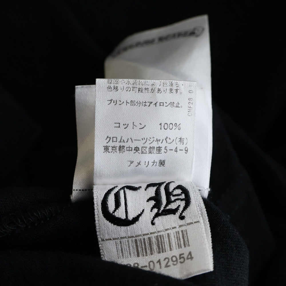 CHROME HEARTS(クロムハーツ) ■ NECK LOGO ネックロゴ 半袖Tシャツ ブラック/イエロー コットン