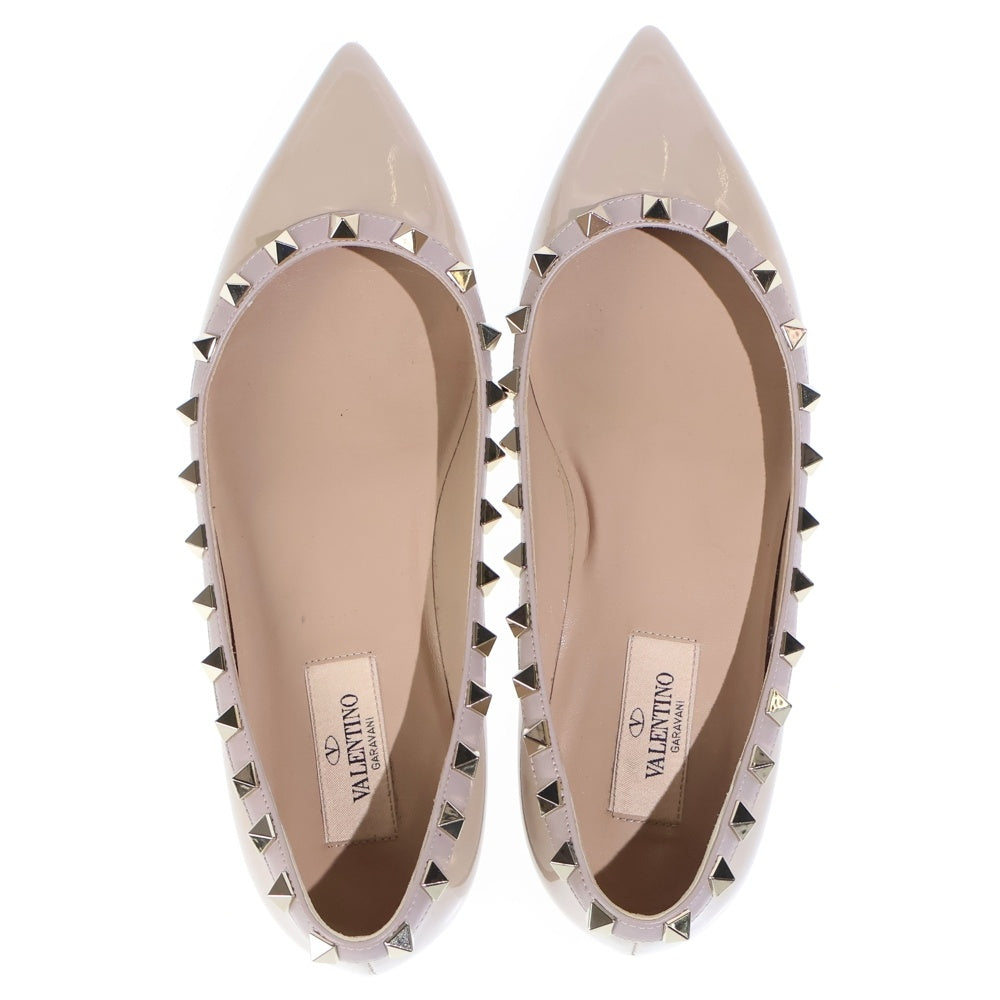 VALENTINO(ヴァレンティノ) パンプス スタッズ ミュールシューズ ベージュ レザー レディース