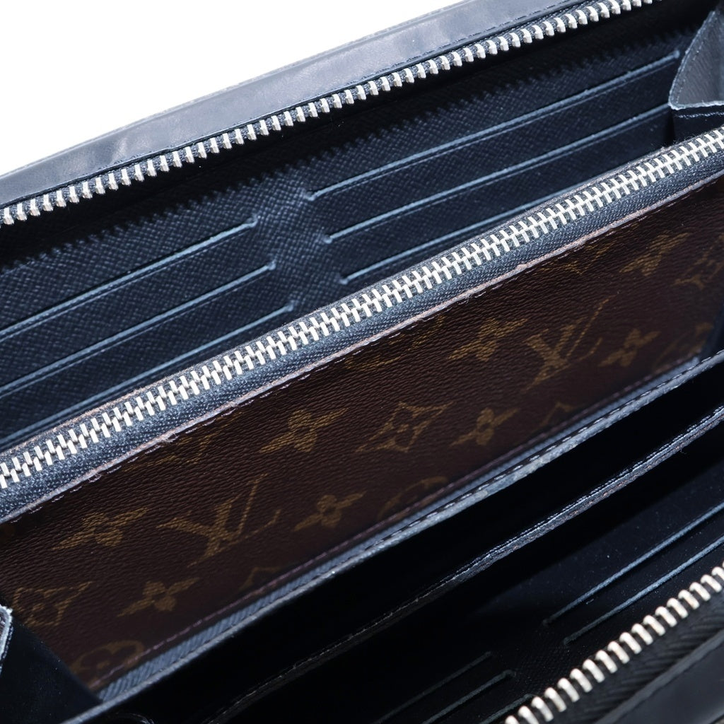 LOUIS VUITTON(ルイヴィトン) モノグラム・マカサー ジッピーXL ラウンドジップウォレット 長財布 カードケース ブラウン×ブラック PVCレザー M61506 ゴールド金具