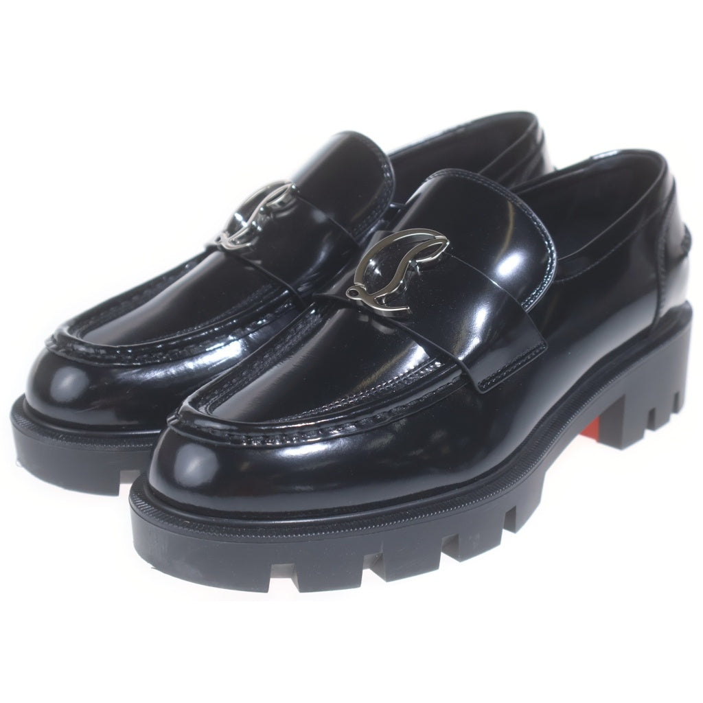 CHRISTIAN LOUBOUTIN(クリスチャンルブタン) Cロゴプレート オックスフォード レザー ダービーシューズ ローファー ブラック レディース 3221081