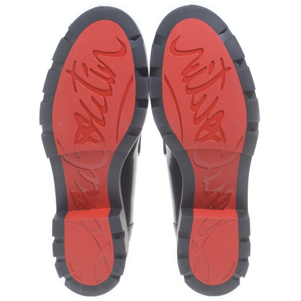 CHRISTIAN LOUBOUTIN(クリスチャンルブタン) Cロゴプレート オックスフォード レザー ダービーシューズ ローファー ブラック レディース 3221081