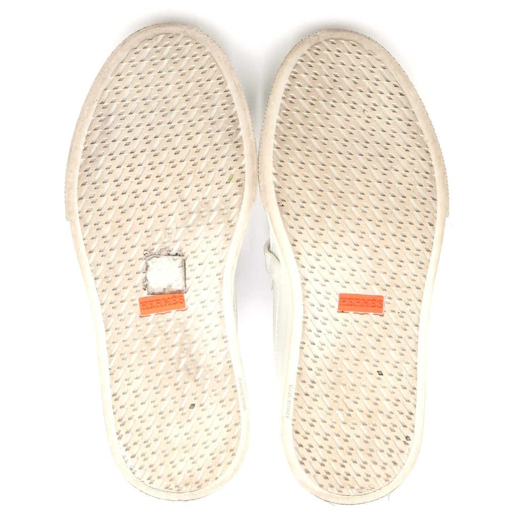 HERMES(エルメス) ■ゲーム ケリーバックル スニーカー ホワイト レザー シルバー金具 靴 レディース