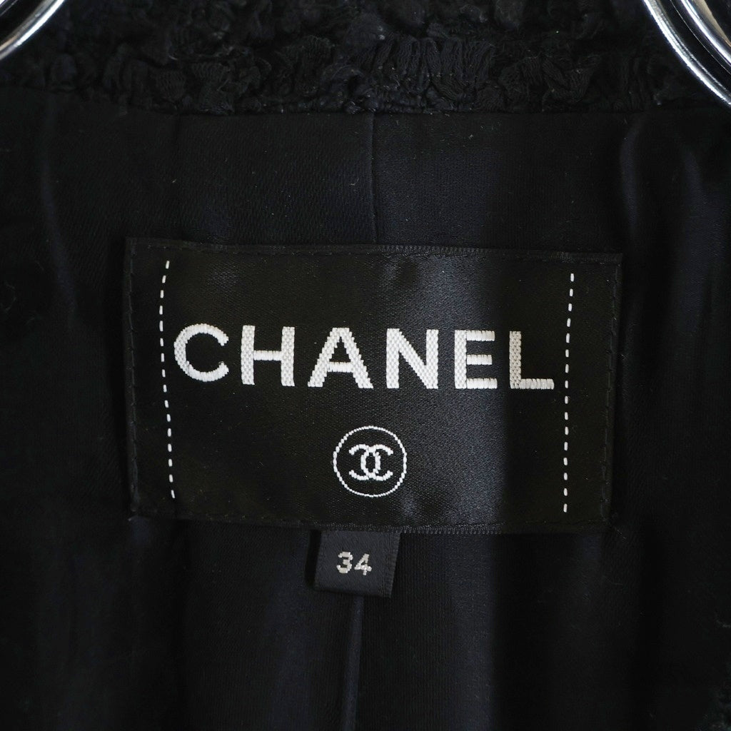 CHANEL(シャネル) ココボタン P71 ツイードジャケット ブラック ウール ナイロン P71905V63459 レディース
